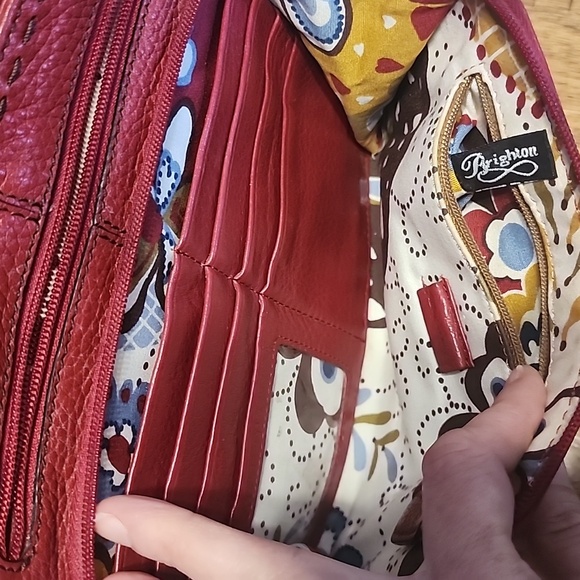 Brighton Red Crossbody Bag with Textured Leather - Picture 16 of 16